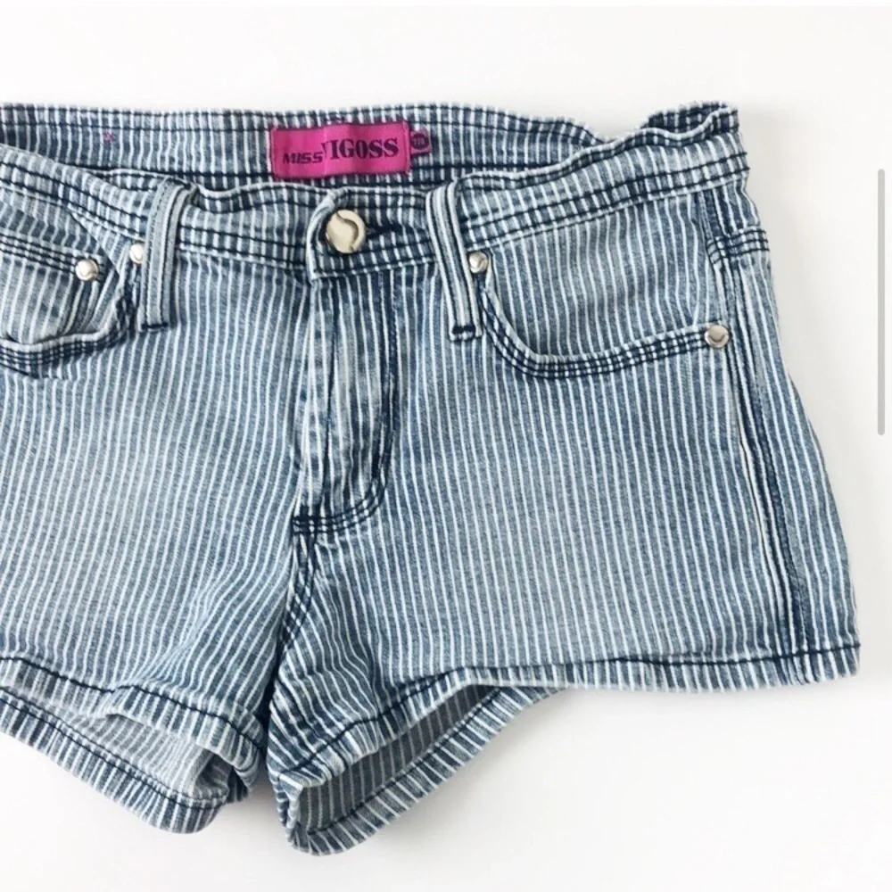 Miss Vigoss pinstriped denim shorts